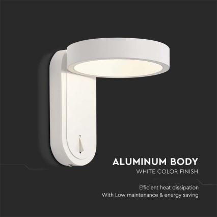 Світлодіодний настінний світильник LED/5W/230V 3000K/4000K білий