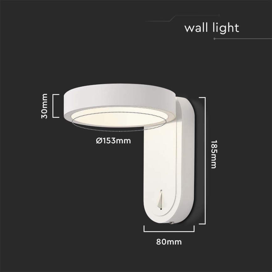 Світлодіодний настінний світильник LED/5W/230V 3000K/4000K білий