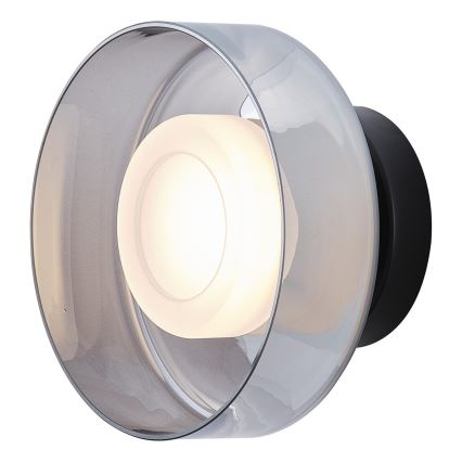 Світлодіодний настінний світильник LED/8W/230V 3000K чорний/димчастий