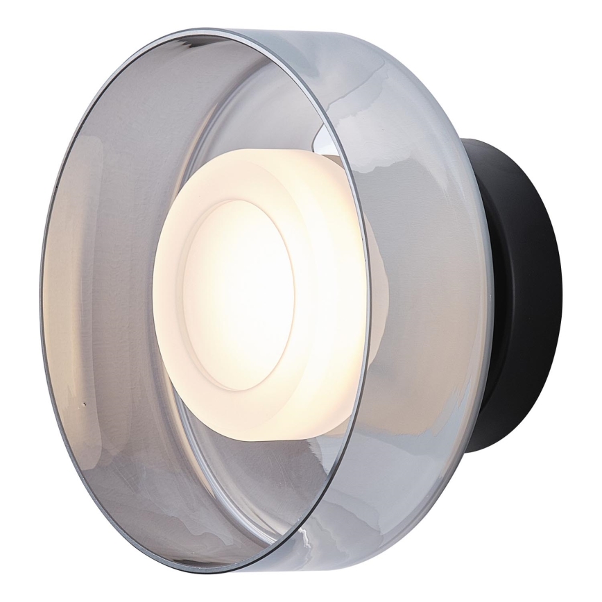 Світлодіодний настінний світильник LED/8W/230V 3000K чорний/димчастий