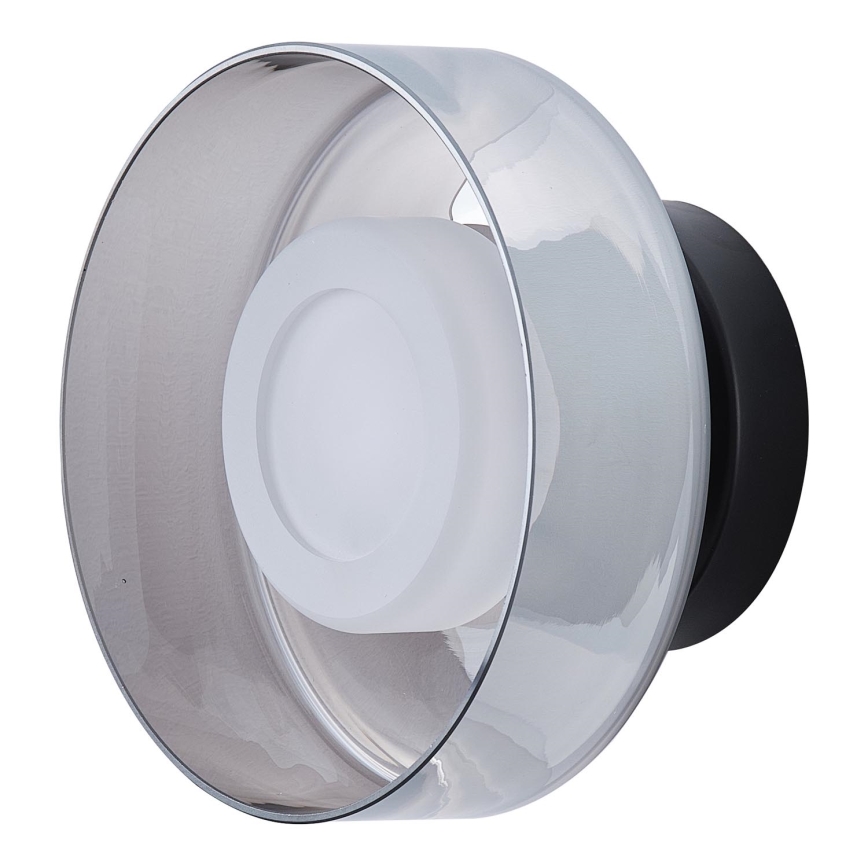 Світлодіодний настінний світильник LED/8W/230V 3000K чорний/димчастий