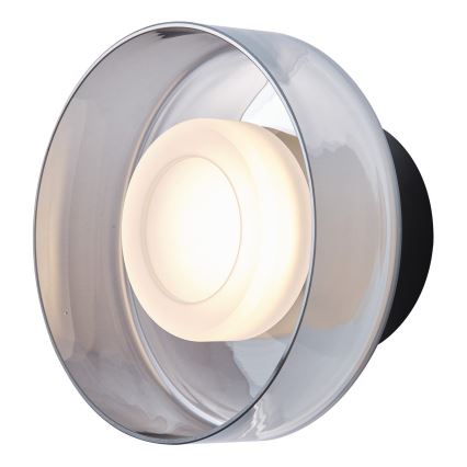 Світлодіодний настінний світильник LED/8W/230V 3000K чорний/димчастий