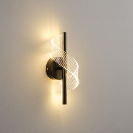 Світлодіодний настінний світильник LED/8W/230V 3000K чорний