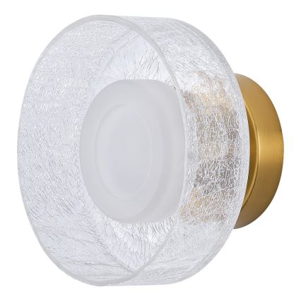 Світлодіодний настінний світильник LED/8W/230V 3000K золотий/прозорий