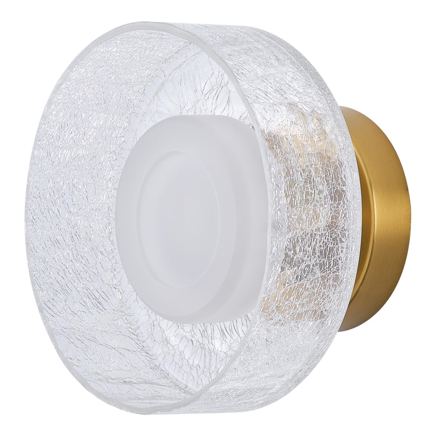 Світлодіодний настінний світильник LED/8W/230V 3000K золотий/прозорий