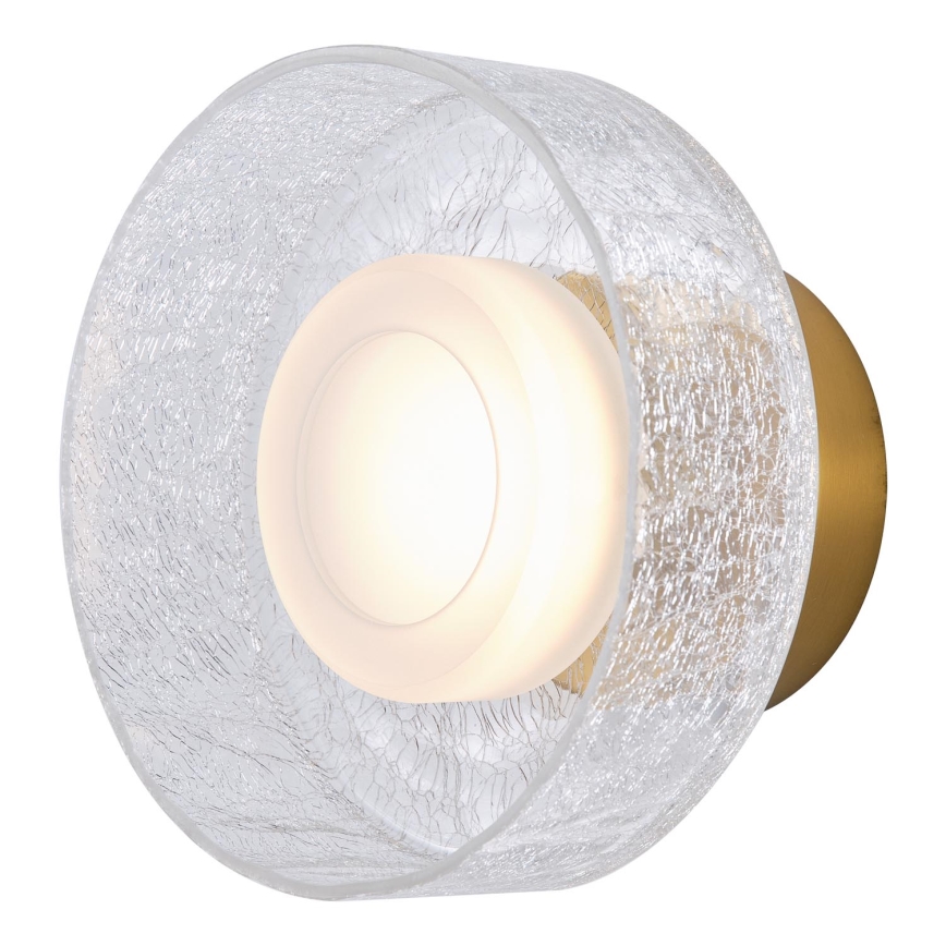 Світлодіодний настінний світильник LED/8W/230V 3000K золотий/прозорий