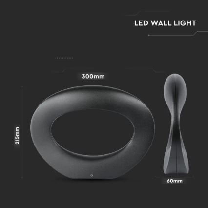 Світлодіодний настінний світильник LED/9W/230V