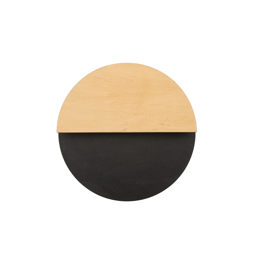 Світлодіодний настінний світильник LUNA LED/7W/230V діаметр 26 см чорний/бежевий