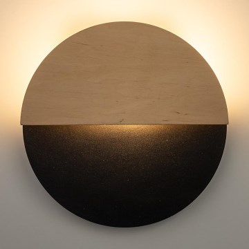 Світлодіодний настінний світильник LUNA LED/7W/230V діаметр 26 см чорний/бежевий
