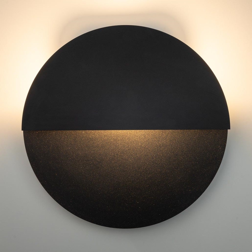 Світлодіодний настінний світильник LUNA LED/7W/230V діаметр 26 см чорний