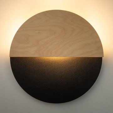 Світлодіодний настінний світильник LUNA LED/7W/230V діаметр 36 см чорний/бежевий