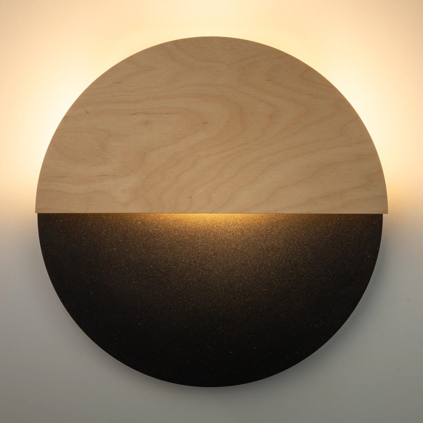 Світлодіодний настінний світильник LUNA LED/7W/230V діаметр 36 см чорний/бежевий