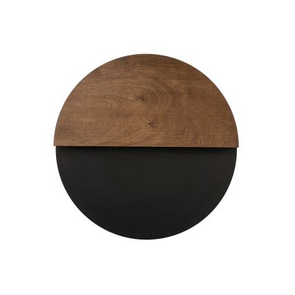 Світлодіодний настінний світильник LUNA LED/7W/230V діаметр 36 см чорний/коричневий