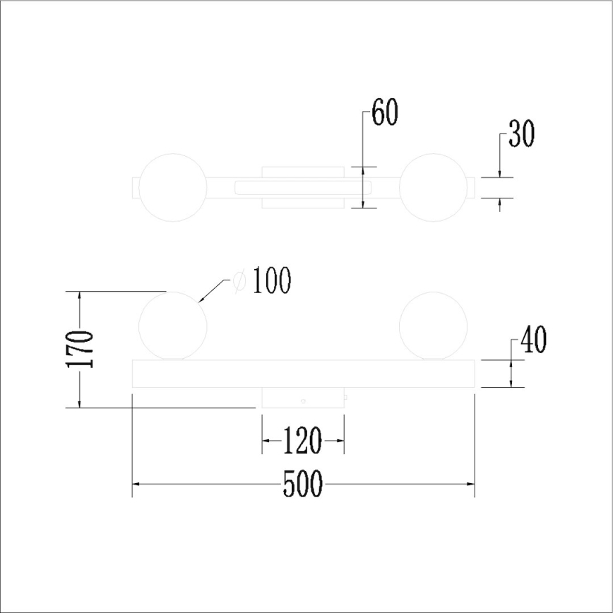 Світлодіодний настінний світильник MAGNET LED/13W/230V + 2xG9/60W 3000/4000K чорний
