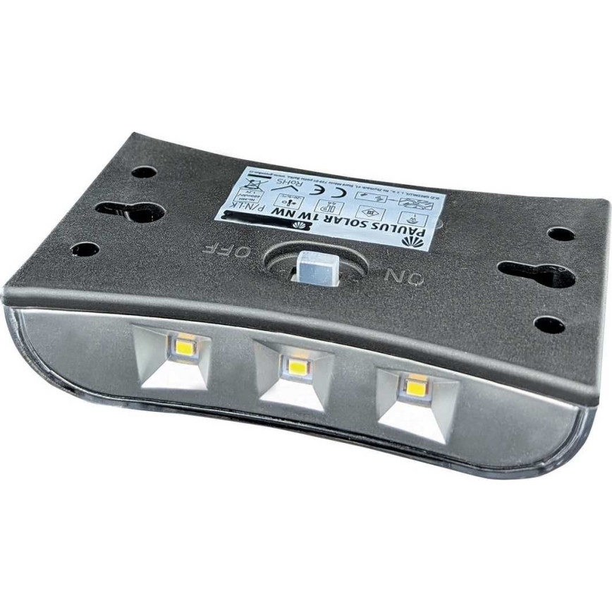 Світлодіодний настінний світильник на сонячній батареї LED/1W/1,2V 600 mAh IP44