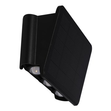 Світлодіодний настінний світильник на сонячній батареї ALF LED/4W/3,2V 3000K IP54 чорний