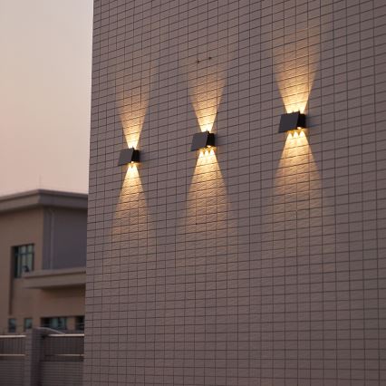 Світлодіодний настінний світильник на сонячній батареї ALF LED/4W/3,2V 3000K IP54 чорний