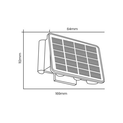 Світлодіодний настінний світильник на сонячній батареї ALF LED/4W/3,2V 3000K IP54 чорний