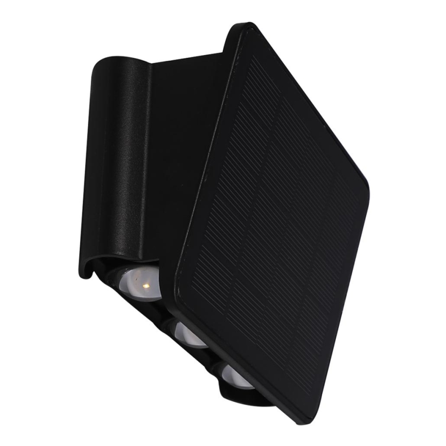 Світлодіодний настінний світильник на сонячній батареї ALF LED/4W/3,2V 6000K IP54 чорний