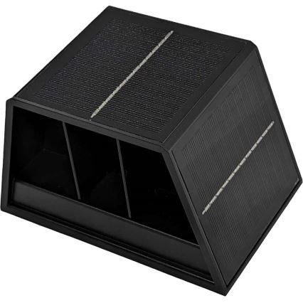 Світлодіодний настінний світильник на сонячній батареї CUBUS 2xLED/1,5W/3,7V IP54