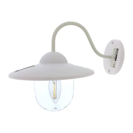 Світлодіодний настінний світильник на сонячній батареї LED/0,5W/1,2V 600 mAh IP44 білий