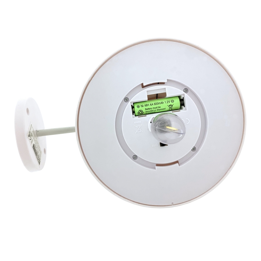 Світлодіодний настінний світильник на сонячній батареї LED/0,5W/1,2V 600 mAh IP44 білий