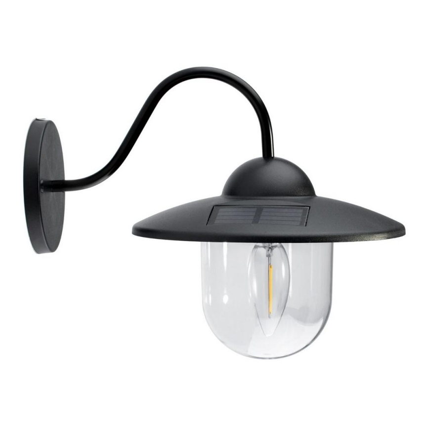 Світлодіодний настінний світильник на сонячній батареї LED/0,5W/1,2V IP44 чорний