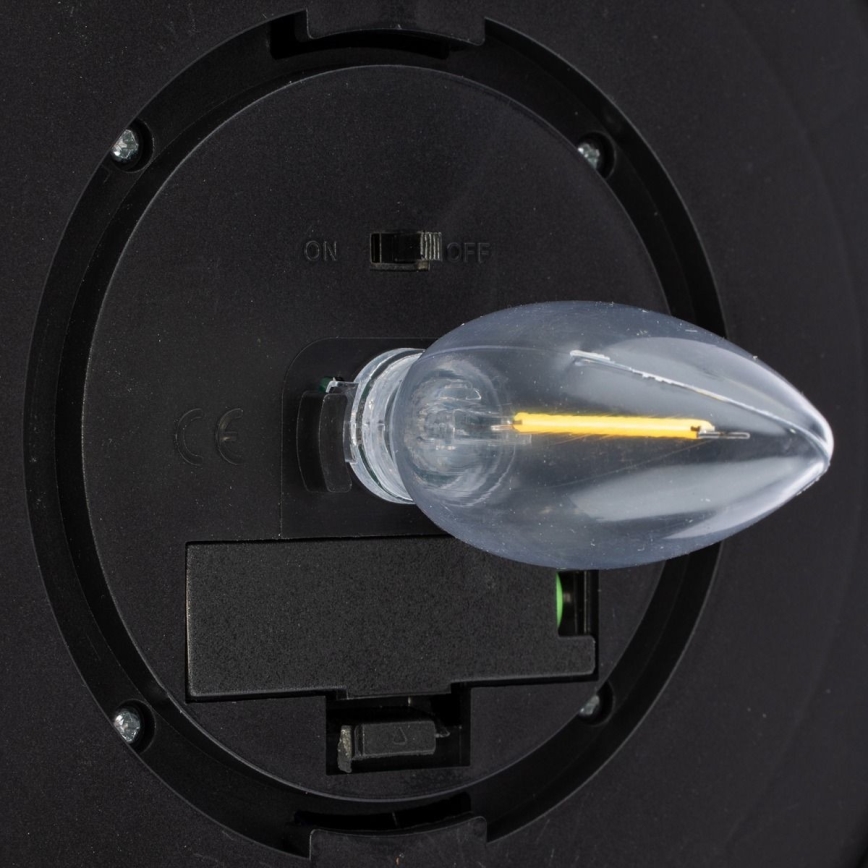 Світлодіодний настінний світильник на сонячній батареї LED/0,5W/1,2V IP44 чорний