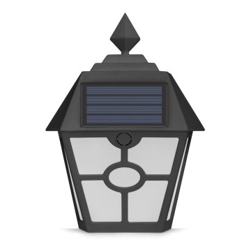 Світлодіодний настінний світильник на сонячній батареї LED/1,2V 600mAh IP44 чорний
