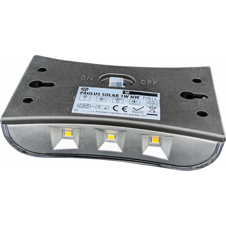 Світлодіодний настінний світильник на сонячній батареї LED/1W IP44