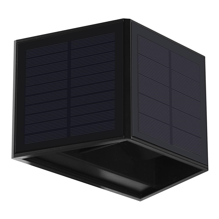 Світлодіодний настінний світильник на сонячній батареї WINGS LED/2W/3,2V 3000K IP54 чорний