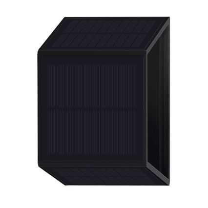 Світлодіодний настінний світильник на сонячній батареї WINGS LED/2W/3,2V 3000K IP54 чорний