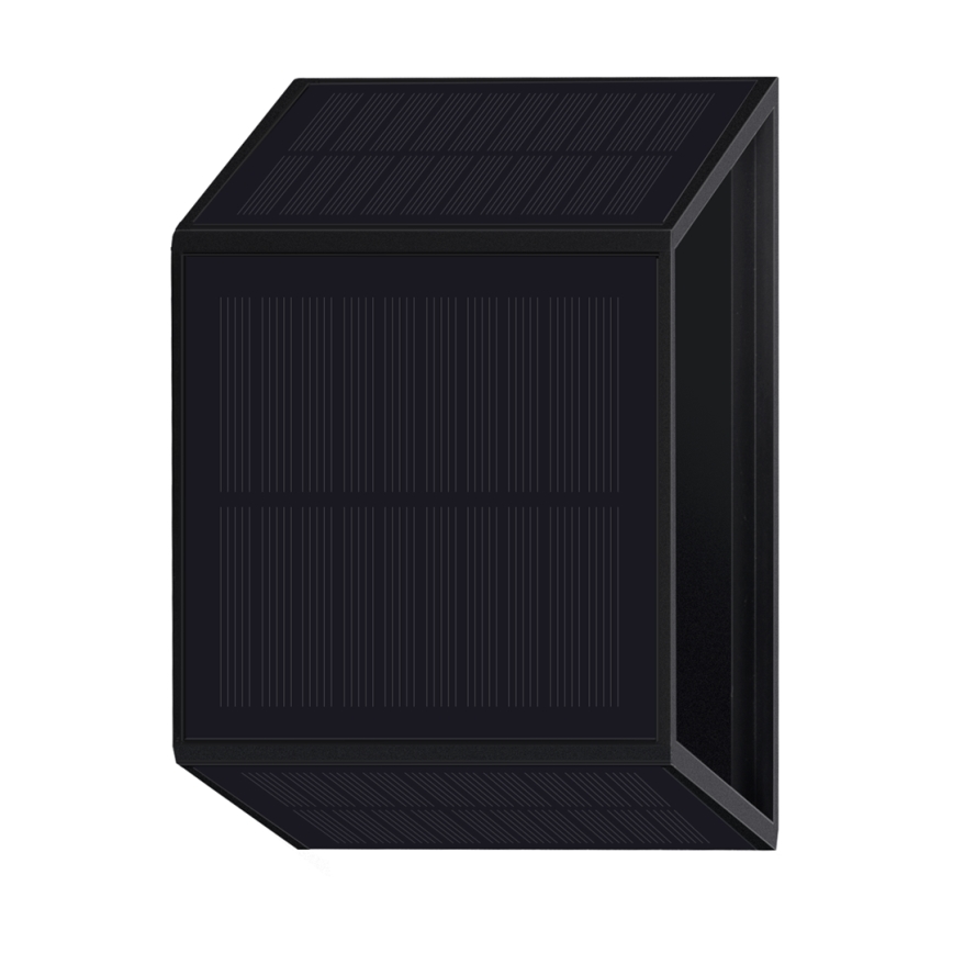 Світлодіодний настінний світильник на сонячній батареї WINGS LED/2W/3,2V 3000K IP54 чорний