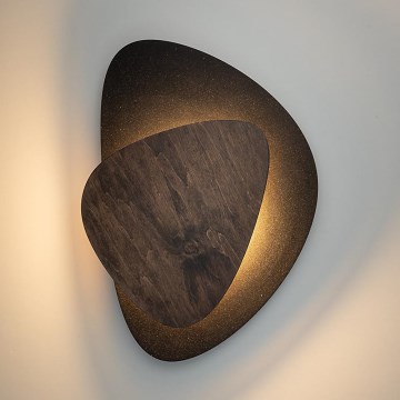 Світлодіодний настінний світильник PEDRA LED/7W/230V чорний/коричневий