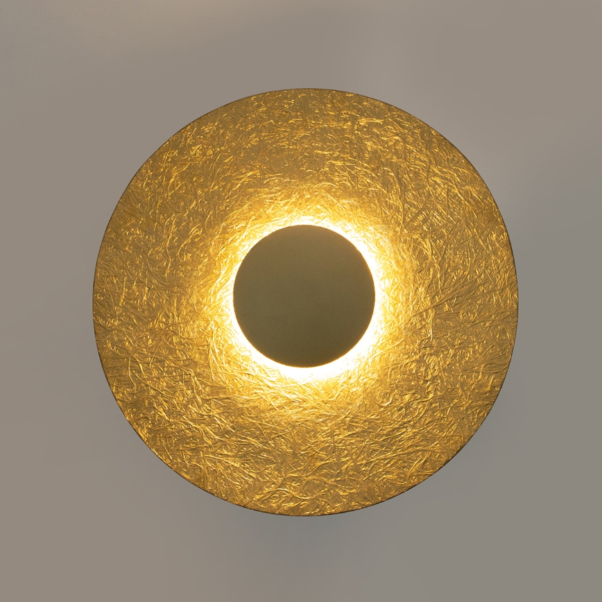 Світлодіодний настінний світильник SOLE LED/7W/230V діаметр 44 см золотий