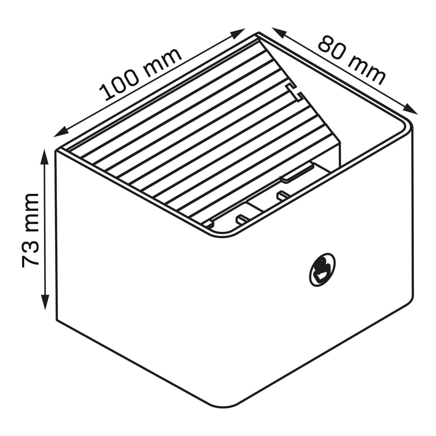 LED Настінний сенсорний світильник з датчиком з регулюванням яскравості MIRI LED/2,5W/3,7V 3000/4000/6400K 4000 mAh чорний