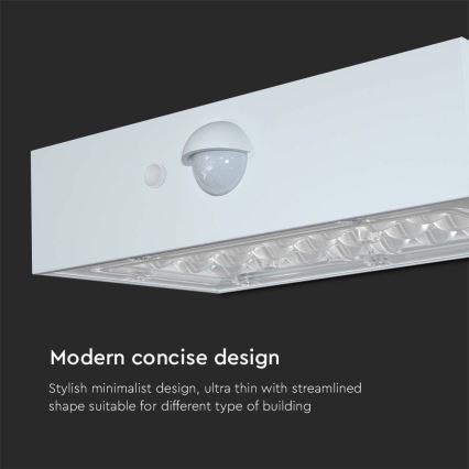 Світлодіодний настінний світильник з датчиком на сонячній батареї LED/3W/3,7V 3000K/4000K IP65 1200 mAh білий