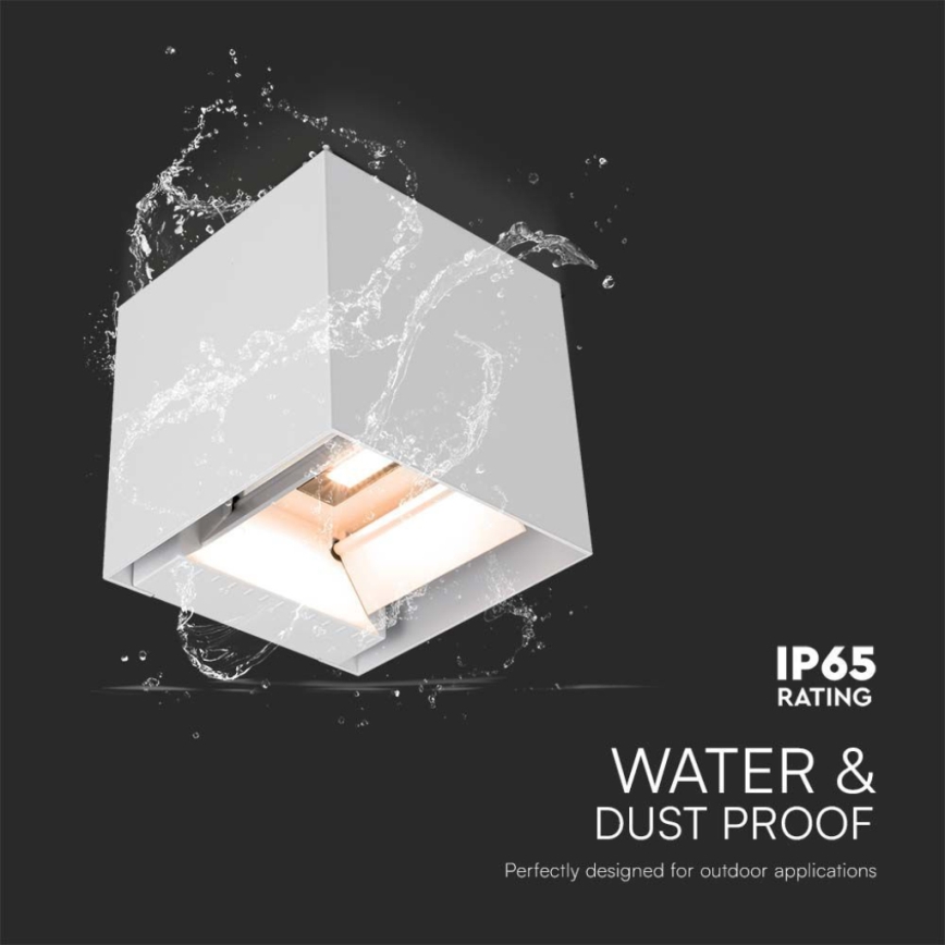 Світлодіодний настінний світильник з датчиком на сонячній батареї LED/9W/3,7V IP65 3000K 2600 mAh білий