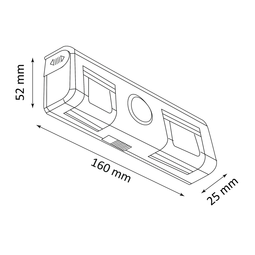 Світлодіодний настінний світильник з датчиком LED/3xAA/4,5V