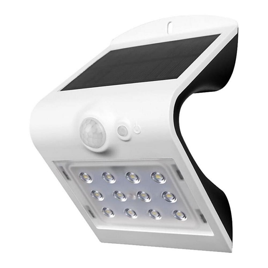 Світлодіодний настінний світильник з датчиком на сонячній батареї LED/1.5W/3,7V IP65 1200 mAh