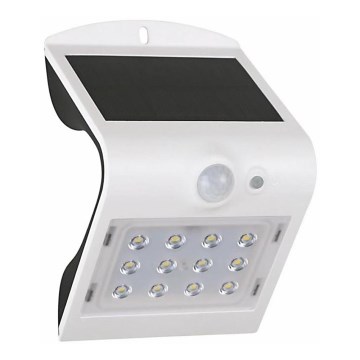 Світлодіодний настінний світильник з датчиком на сонячній батареї LED/1,5W IP65