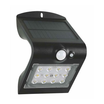 Світлодіодний настінний світильник з датчиком на сонячній батареї LED/1,5W IP65