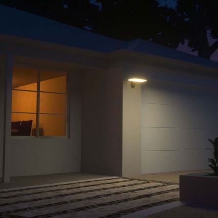 Світлодіодний настінний світильник з датчиком на сонячній батареї LED/15W/3,2V 4000K/6000K IP65 чорний