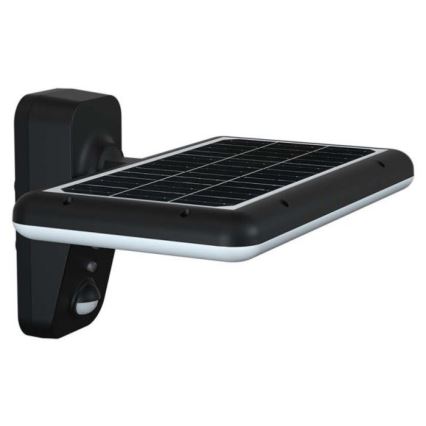 Світлодіодний настінний світильник з датчиком на сонячній батареї LED/15W/3,2V 4000K/6000K IP65 чорний
