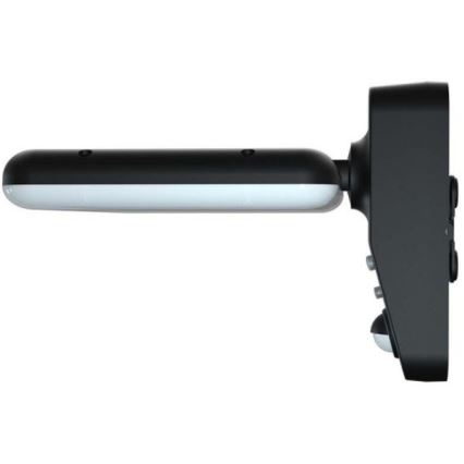 Світлодіодний настінний світильник з датчиком на сонячній батареї LED/15W/3,2V 4000K/6000K IP65 чорний