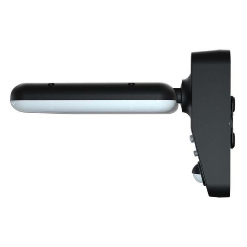 Світлодіодний настінний світильник з датчиком на сонячній батареї LED/15W/3,2V 4000K/6000K IP65 чорний