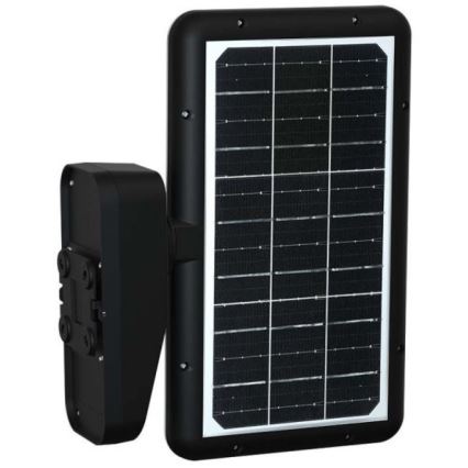 Світлодіодний настінний світильник з датчиком на сонячній батареї LED/15W/3,2V 4000K/6000K IP65 чорний