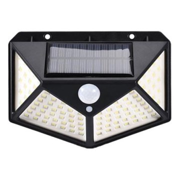 Світлодіодний настінний світильник з датчиком на сонячній батареї LED/1W/3,7V 6500K IP44