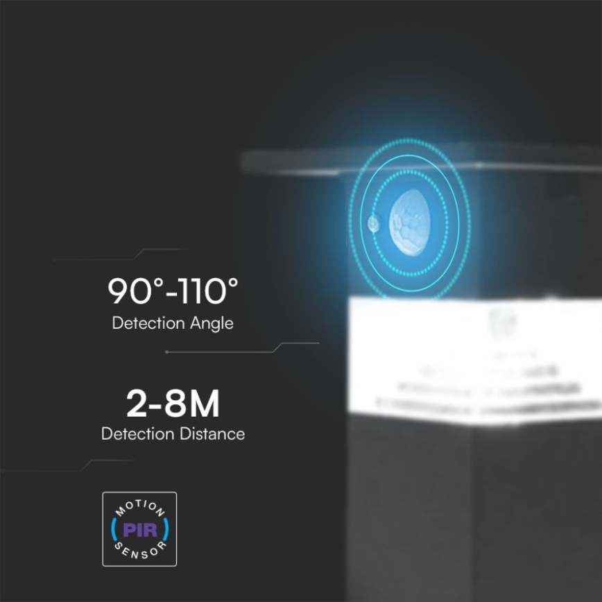 Світлодіодний настінний світильник з датчиком на сонячній батареї LED/2,5W/3,7V IP54 3000K