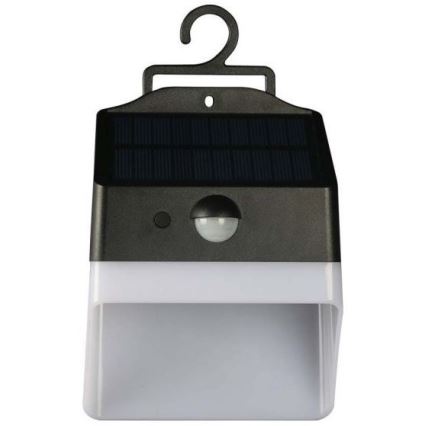 Світлодіодний настінний світильник з датчиком на сонячній батареї LED/2W/3,7V 4000K IP65